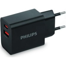 1001 DLP4325AB/12 1*usb C 20W-1*USB A 18W Siyah Şarj Adaptörü