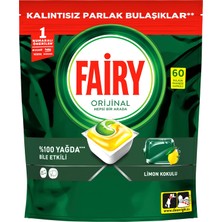 1001 Hepsi Bir Arada Bulaşık Makinesi Deterjanı Kapsülü/tableti 60 Yıkama Limon Kokulu