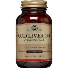 1001 Liver Oil Balık Karaciğeri Yağı, A ve D Vitaminleri, 100 Softgel Kapsül