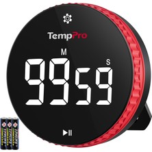 1001 TM04 99 Saat Kapasiteli Çevirmeli Dijital Mutfak ve Ders Zamanlayıcısı, Geniş LED Ekranlı Mık