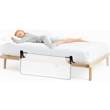 1001 Baby - Desensiz Beyaz Fileli Katlanabilir Yatak Bariyeri 120 cm