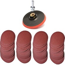 1001 Zımpara Seti 62 Parça 115 mm Avuç Taşlamaya Uygun + Matkap Aparatı