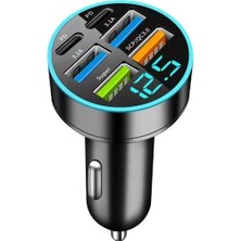 1001 Ekran Araç Şarj Cihazı 4 Usb, 3.1A, Qc9.0, 55W, Hızlı Şarj, Pd