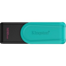 1001 Datatraveler Exodia S USB Bellek - 128GB - USB 3.2 Gen 1 - USB Tip A - Siyah/turkuaz