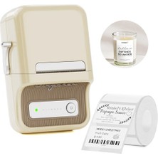 1001 B21 Etiket Yazıcısı, 1 Rulo Başlangıç Bandı, Bluetooth Kendinden Yapışkanlı Etiketleme Cih