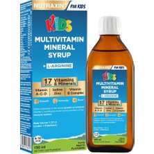 1001 Kids Multivitamin Mineral Şurup 150 ml – 17 Vitamin ve Mineral, L-Arjinin, Kara Mürver, Beta Glu