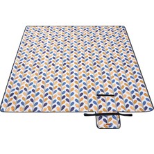 1001 Piknik Örtüsü GCM87CU, 200 x 200 cm Büyük Plaj Örtüsü, Kamp Örtüsü, Su Geçirmez Alt Yüz