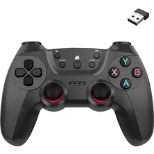 1001 2.4g Kablosuz Oyun Kolu Pc Uyumlu Pilli Joystick Wireless Gamepad Hassas Trigger Kaymaz Tasarım G2.