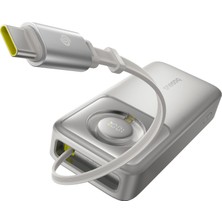 1001 FREE2PULL Dahili Geri Çekilebilir Type-C Kablo, 20000MAH 65W, Dizüstü Bilgisayar Için Hızlı �