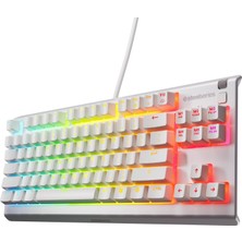 1001 3 Tkl Türkçe Gaming Klavye Tenkeyless, 8 Bölge Rgb Aydınlatma Türkçe Qwerty - Beyaz