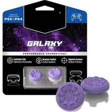 1001 Lila Playstation 4 (Ps4) ve Playstation 5 (Ps5) Için | Performans Thumbsticks | 1 x Yüksek, 1 x Or
