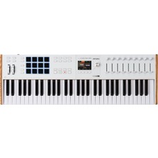 1001 Keylab Mk3 61 | 61-Tuş Master Klavye, Beyaz | 61 Aftertouch, Yarı Ağırlıklı Tuş, Renkli Ekran