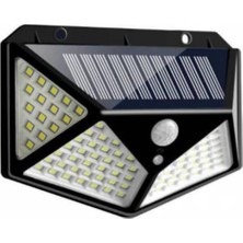 1001 Enerjili Lamba LED Sokak Dış Ortam Solar Bahçe Aydınlatması Su Geçirmez Sensörlü (100 Led)
