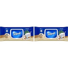 1001 Organik Bambu Badem Sütlü Islak Mendil 1X50 2li Paket