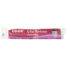 1001 Profesyonel Çöp Torbası, Jumbo Boy 80 cm x 110 cm (7 Adet/rulo)