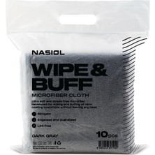 1001 Wipe&buff Mikrofiber Seramik Kaplama Uygulama Bezi 10'lu Paket, Tüy Bırakmaz Detailing Bezi, Çift