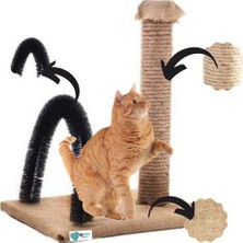 1001 Pet Kedi Kaşıma ve Tırmalama Tahtası (Siyah)