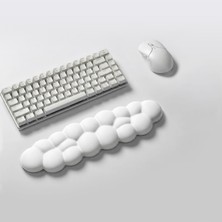 1001 Cloud Klavye Bilek Desteği, Bulut Ergopad, Kaymaz Tabanlı, Nefes Alan Kumaş, Ağrı Önleyici (Kl