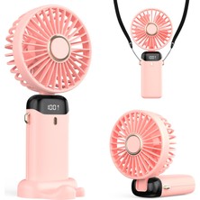 1001 USB Vantilatör, 4200MAH Şarjlı El Tipi Fan, LED Ekranlı, 3'ü 1 Arada El/boyun/masa Fanı, Yaz,