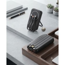 Wess 13000 Mah Magsafe Hızlı Şarj Cihazı | iPhone 11, 12, 13, 14, 15, 16 Serisi Uyumlu Dahili Kablolu ve Stantlı Powerbank