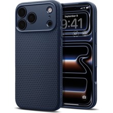 1001 iPhone 17 Pro ile Uyumlu Kılıf Liquid Air Kaymaz Dokulu Yüzey Lacivert Kapak - ACS09943 (Spigen T