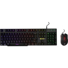 1001 IKG-448T Raınbow Efect Mekanik Hisli Gamıng Klavye & Mouse Set 3 Farklı LED Aydınlatma Seçene�