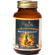 1001 Bromelain (2500 Gdu) & Papain Enzim Kompleksi Takviyesi 700MG | Besin Takviyesi | Protein Emilimi |