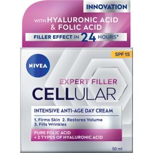 1001 Cellular Expert Filler Yoğun Yaşlanma Karşıtı Gündüz Bakım Yüz Kremi 50 Ml, Hyaluronik Asit