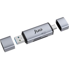 1001 USB 3.2 Type-C ve Usb-A Otg Sd ve Micro Sd Hafıza Kart Okuyucu