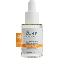 1001 Purest Solutions Aydınlatıcı ve Cilt Tonu Eşitleyici C Vitamini Cilt Serumu, Seyahat Boy 8 ml