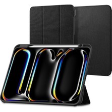 1001 iPad Pro 11" (2025/2024) ile Uyumlu Kılıf Urban Fit Örgü Kumaş Siyah Kapak - ACS07020 (Spigen T