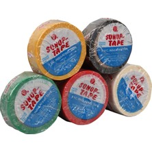 1001 5 Adet Elektrik Bandı, Pvc Izole Bant, 0.13X18MM, 10 Metre (Renkli), 600 V, 80 Derece