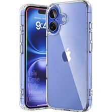 1001 iPhone 17 ile Uyumlu Crystal Clear (Ultra Şeffaf Silikon) Kılıf Arkası Sert Polikarbonat Kenarla