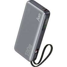 1001 20000MAH 130W LED Ekranlı Usb-A + Type-C Kablolu Powerbank Taşınabilir Hızlı Şarj Cihazı