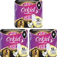 1001 Platinum Gece Ekstra Plus (Boy 5) 8 Adet Hijyenik Ped 3lü Paket