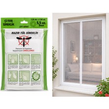 1001 Sineklik Hazır Tül Sineklik Çift Kanat 150 cm x 125 Cm, Kapı ve Pencere Uyumlu Pimapen Için Bö