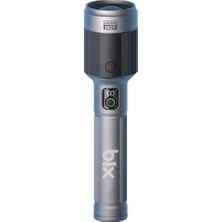 1001 Flashlight BX5102FL 60W Led, Max. 3000 Lümen Parlaklık ve 1000 Metreye Kadar Uzun Menzilli, Şarj