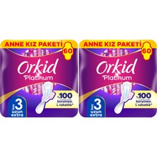 1001 Platinum Hijyenik Ped Anne Kız Paketi Uzun Extra (Boy 3) Dev Ekonomik Paket 60 Adet Ped (2 Paketi)