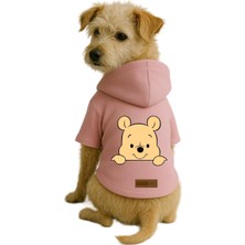 1001 Içi Polarlı Köpek ve Kedi Kıyafeti & Elbisesi - Pembe Renk Kapüşonlu Hoodie B693E, Xs