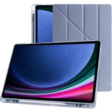 1001 Galaxy Tab S10 Fe / S9 Fe 10.9 Inç Uyumlu Smart Kılıf, S Pen Kalemlikli, Trifold, Esnek, Mat, Dar