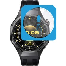 1001 Watch Gt6 Pro 46MM Için 2'li Paket (2 Adet) Kolay Kurulum Otomatik Hizalama Aparatlı Şeffaf 9h Se