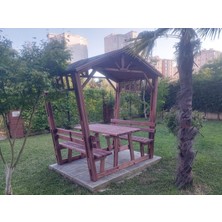 Şen Mobilya Ahşap Bahçe Kamelyası Pergola P7