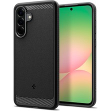 1001 Galaxy A56 ile Uyumlu Kılıf Rugged Armor Üst Düzey Koruma Siyah Karbon Kapak - ACS09225 (Spigen