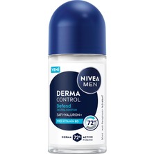 1001 Men Erkek Roll On Deodorant Derma Control Defend 50 Ml, 72 Saat Anti Perspirant Koruma, Tahrişe Kar