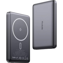 1001 MC-4651 10000MAH 20W Metal Ultra Ince Manyetik Kablosuz Powerbank - Siyah