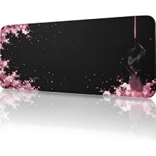 1001 8 Farklı Desenli Baskılı Model Black Deer Xxl Gaming Mouse Pad 90X40 cm – Dikişli Kenar, Kayma