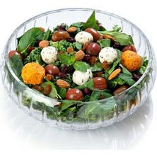 1001 El Yapımı Büyük Boy Cam Salata Kasesi -%100 Üfleme Cam Sanatı Dekoratif Çerezlik ve Meyvelik