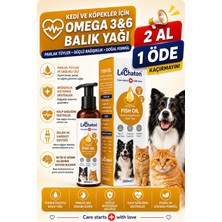 1001 ve Köpekler Için Balık Yağı 200ML Omega 3 ve 6 Takviyesi Tüy ve Cilt Sağlığı Destekleyici