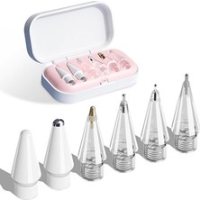 1001 Aksesuar Pencil Uyumlu Yedek Kalem Uçları – 6’lı Set | Özel Taşıma Kutulu (Pembe)