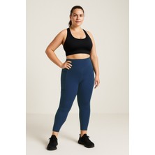 Indigo Esnek Standart Fit Performans Battal Büyük Beden Kadın Tayt - 94652